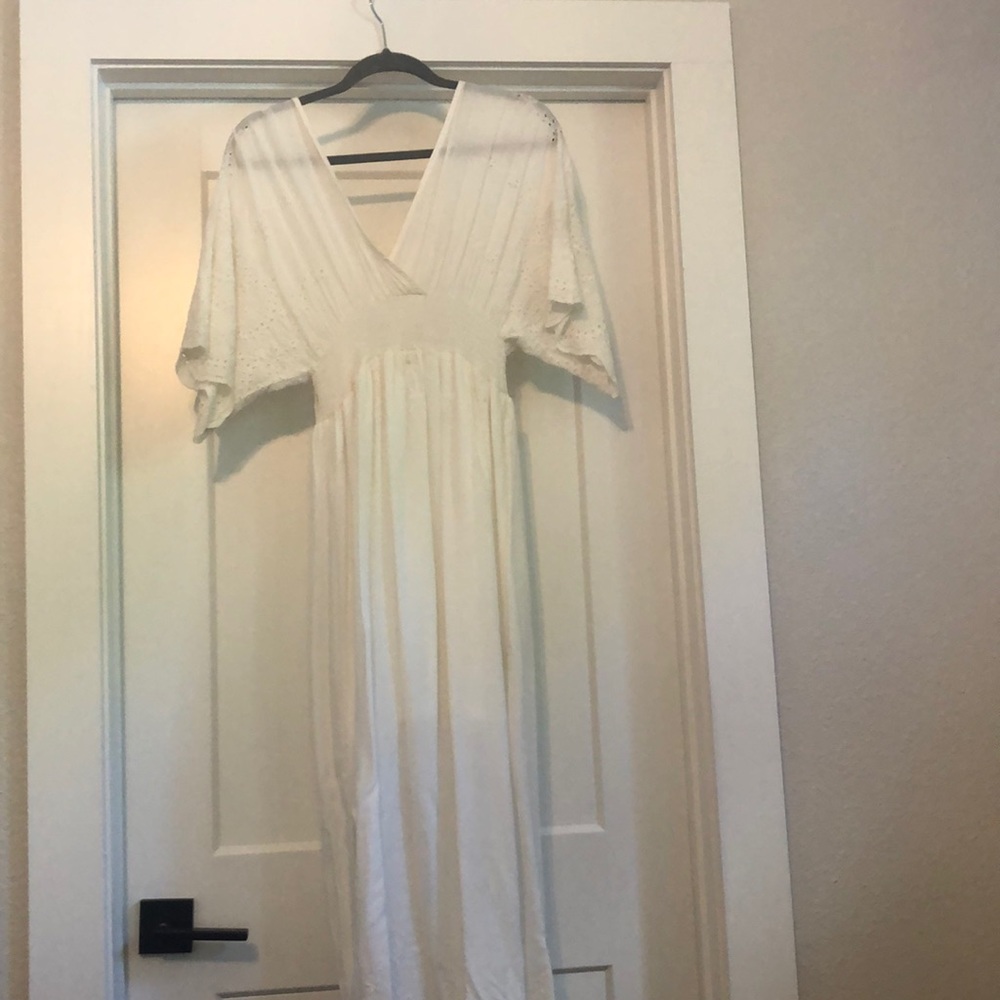 White boho dress